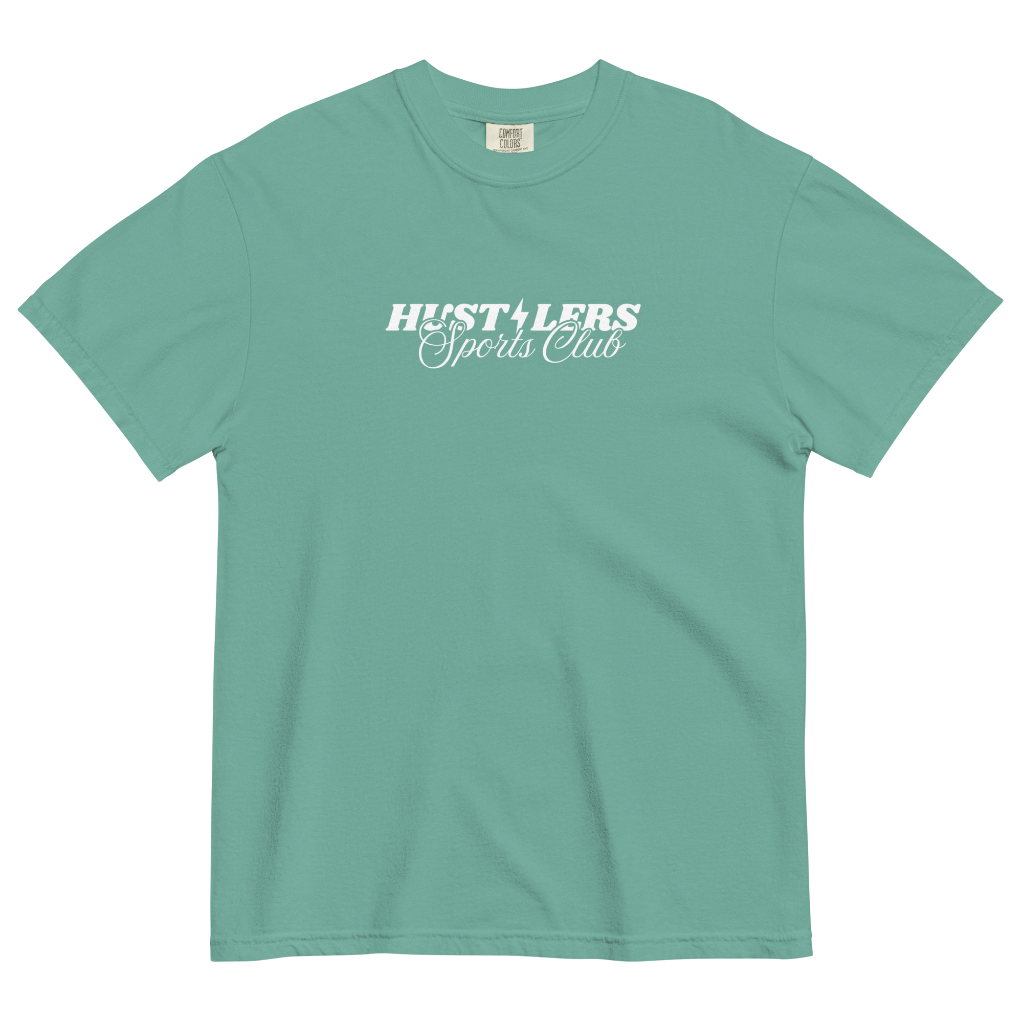 Hustlers Sports Club Cycling Club Tee in charcoal — front view