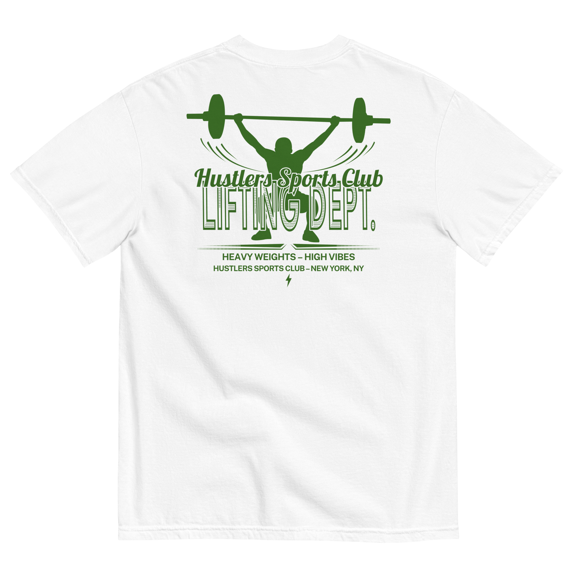 Lifting Dept. back graphic on HSC Activity Series tee