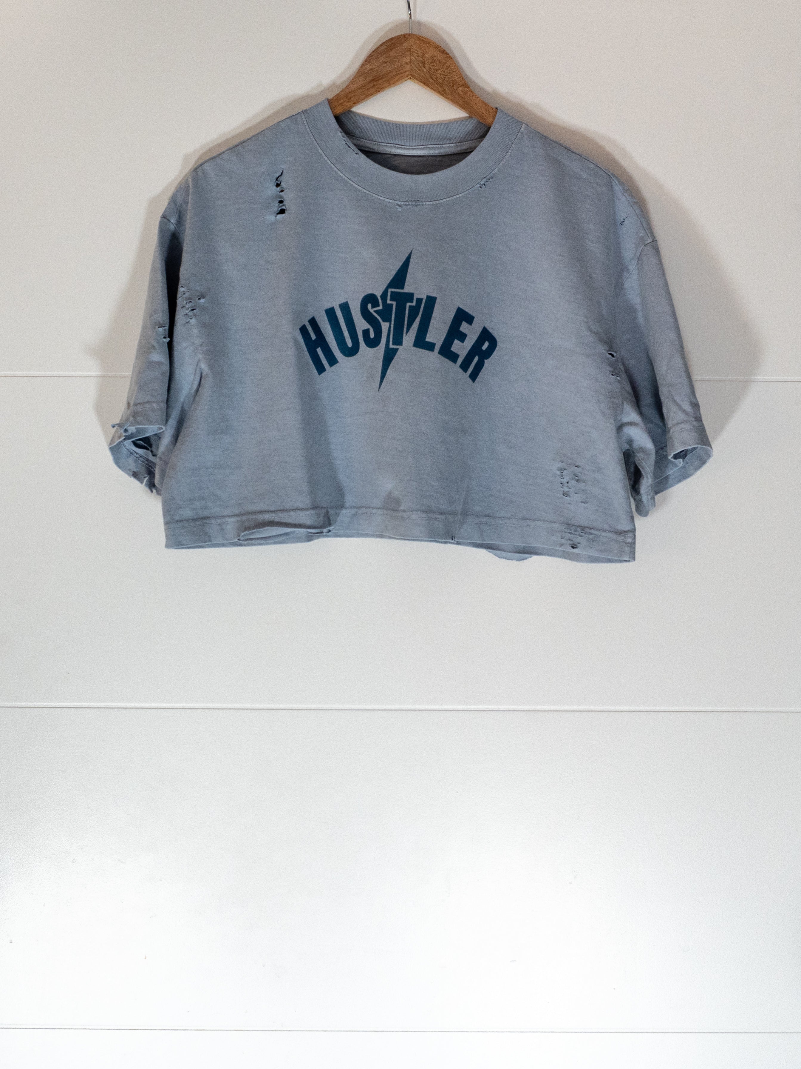 hustler distressed crop